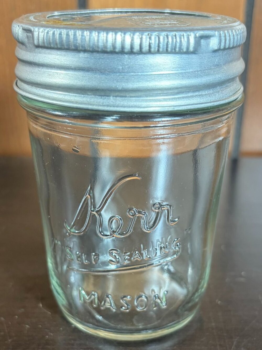 Vintage Kerr Self Sealing Mason Jar w/ Glass Insert Presto Bowtie Lid  Farmhouse